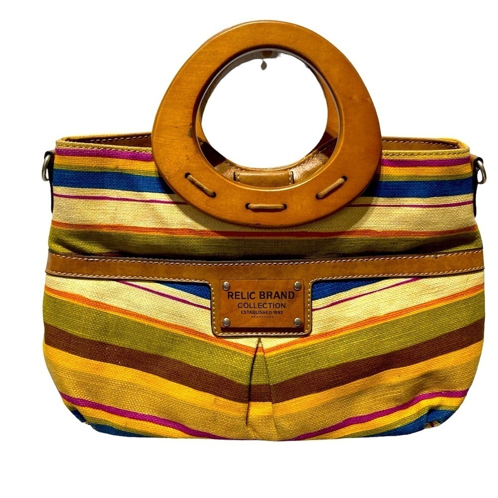 Relic Brand Wooden Handled Handbag